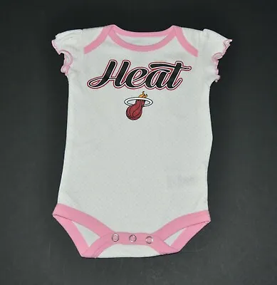 NWOT Miami Heat Girls Infant Baby Bodysuit Creeper Romper 0-3M3-6M6-9M12M18M • $5.99