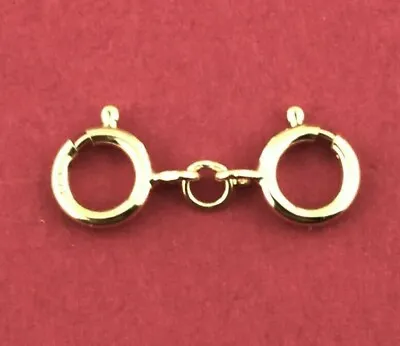 9ct Gold .375 Yellow Gold Chain Extender Twin 6mm Clasps  1.8cm Total Length • £17.95