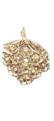 Vintage Sarah Coventry Clear Rhinestone Flower Bouquet Silver Tone Brooch Pin • $13.49