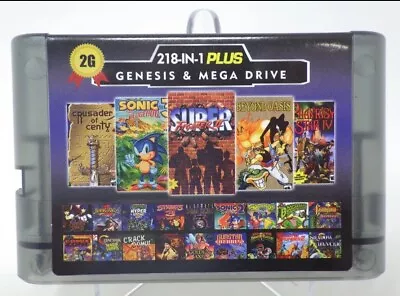 Sega Genesis Mega Drive 218 In 1 Plus Multi Cart With Battery Save • $50