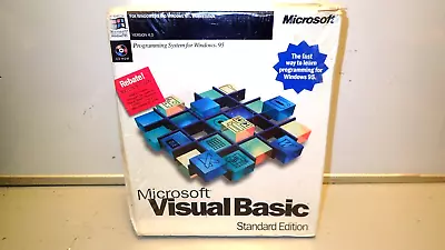 Microsoft Visual Basic VB 4.0 Standard Edition Full Retail New Vintage Sealed • $78