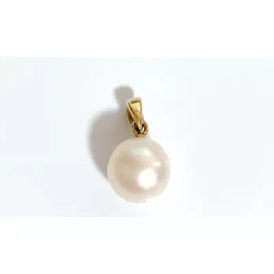 MIKIMOTO K14 Single Pearl Pendant Top Vintage Used EX  Limited From JAPAN◎ • $288