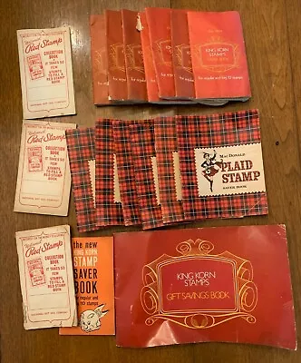 Lot Of Trading Books And Savings Stamps: King Korn MacDonald Plaid Red  Catalog • $14.98