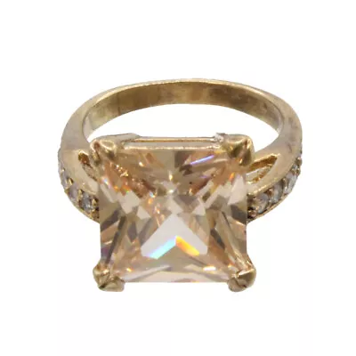 £14.50 • Buy Adrian Buckley Gold Ring Pave Collection Square Crystal Ladies Jewellery Large