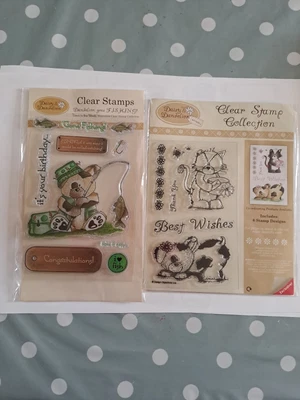 £0.99 • Buy Daisy & Dandelion  Clear Stamps Cat/Dog/Teddy Fishing Brand New