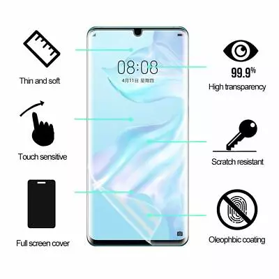 2 PACK Huawei P30 Pro FULL Coverage Curved Clear HYDROGEL AQUA Screen Protector • $5.99