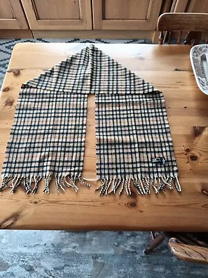 Vintage Daks Check Lambwool Scarf • £25