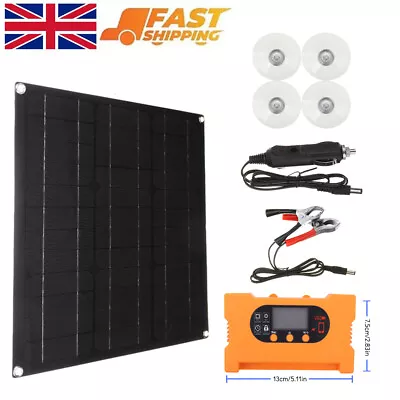 50W 18V Portable Mono Solar Panel Trickle Charger Kit Car Battery Maintainer RV • £36.99