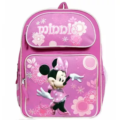 Disney Minnie Mouse Silver  16  Large School  Backpack-7352 • $24.99