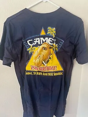 $20.96 • Buy Vintage 1988 JOE CAMEL 75th Birthday Of The Camel Cigarette Brand Blue T-Shirt