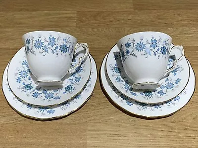 6 Pieces Of Tea Cup Sets (Trio) 1960s Colclough Bone China Braganza Pattern • £9.50