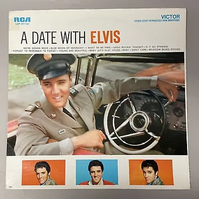 Elvis Presley  A Date With Elvis  VINYL LP - 1977 RCA LSP-2011(e) Black Label NM • $22.50