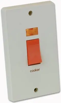 £33.71 • Buy CRABTREE - 50A 2 Gang Cooker Switch With Neon