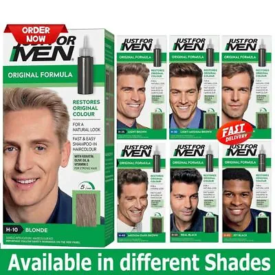 £9.99 • Buy Just For Men Original Formula Shampoo-in Hair Colour Men's Hair Dye - All Shades