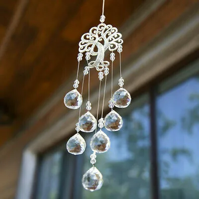 £9.58 • Buy Crystal Suncatcher Tree Of Life Ball Prism Pendant Home Window Hanging Decor