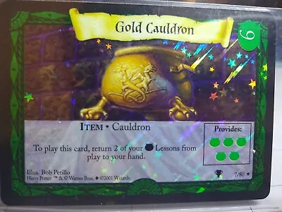 Harry Potter Trading Card Game TCG CCG. Gold Cauldron. Rare Foil Item #7/80  • $8