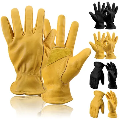 Thorn ProofGarden Gloves Heavy Duty Leather Work Gloves Gardening Working • $9.09