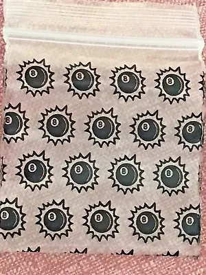 100 SMALL BAGGIES 1515 1.5  X 1.5  MINI Resealabe POLY DESIGNER BAG Magic 8-Ball • $8.19