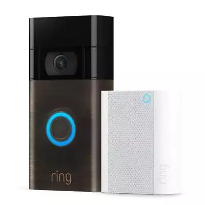 RING Video Doorbell (2nd Generation) - Venetian Bronze & Chime Bundle • $159.40