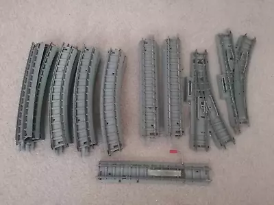 VINTAGE TRIANG GREY RAILWAY TRACK X 19 PIECES • £7.99