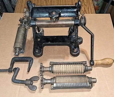 Antique 1920's Vitantonio Hand Crank Pasta Maker Press Cast Iron W/ Attachments • $121.50