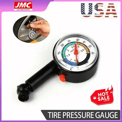 Car Auto Bike TIRE PRESSURE GAUGE PSI Dial Easy Read Air Chamber Readout Tester • $2.99