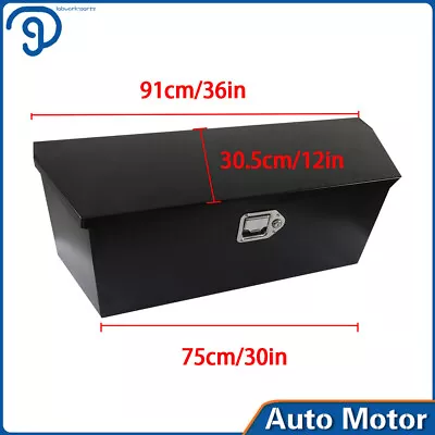 35 Inch Black Steel Trailer Tongue Box Tool Box For Trucks Trailer RV ATV • $127.40