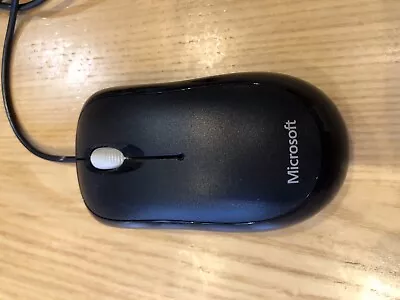 Microsoft Basic Optical Mouse Wired Black Good Condition • £2.99