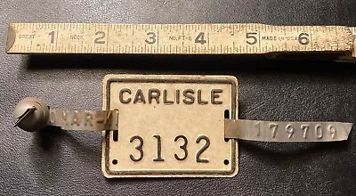 Vintage Carlisle Bicycle License Plate • $30