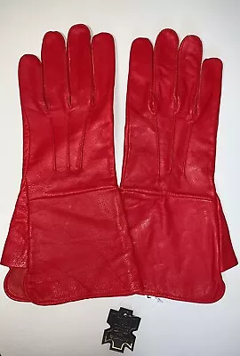 Small Size Genuine Leather Gauntlet Medieval Long Cuff Gloves Different Colors • $14.99