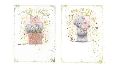 Me To You Daughter 18th And 21st Birthday Greetings Card Tatty Teddy Large Card • £6.99