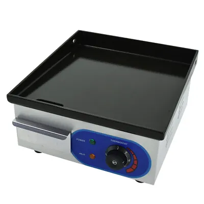 £109 • Buy 1500W Electric Griddle Cast-Iron Flat Hotplate Commercial Countertop BBQ Grill