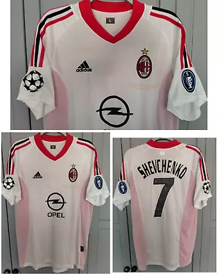 2002 2003 Ac Milan Football Shirt Shevchenko Ukraine Large Uefa Final 2003  • £35