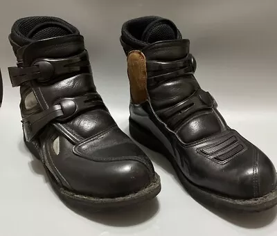 Icon Motorsport Mens Motorhead 2004 Stealth Black Motorcycle Street Boots M Sz 9 • $49.99