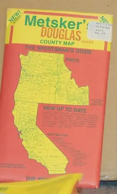 Late 1980's Metsker's Map Of Douglas County Washington • $6.99