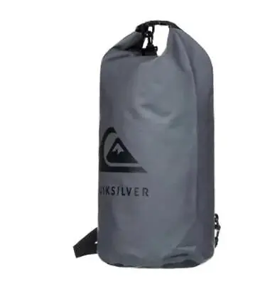 Quiksilver MEDIUM WATER STASH ROLL TOP Waterproof Surf Backpack New - Grey • £29.75