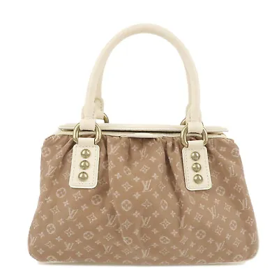 Auth Louis Vuitton Monogram Mini Lin Trapeze PM Hand Bag Camel M40059 Used • $608.40