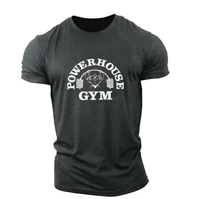 Men's Short Sleeve Muscle T-Shirt Workout Tee Gym Bodybuilding Slim Fit Tshirts • $17.99