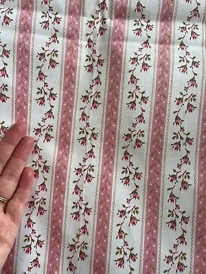 NEW 2.75 Yds X 32  VTG Classic Pink ROSES Stripe Pillow Ticking & 19 X31  Fabric • $29.99