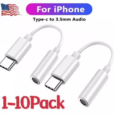 USB-C Type C To 3.5 Mm AUX Headphone Jack Adapter For IPhone 15/ Samsung S23 S21 • $3.58