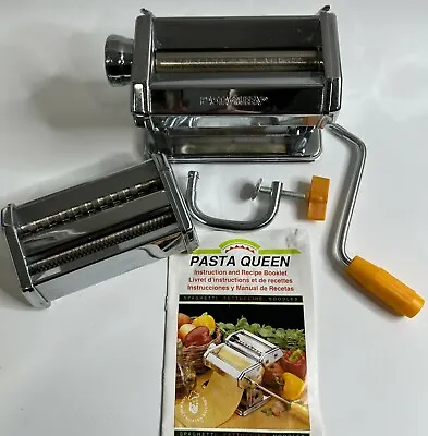 Pasta Queen Noodle Making Machine & Recipe Booklet Spaghetti Fettuccine Etc • $28