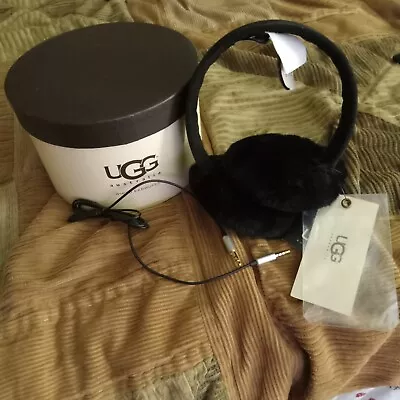 UGG Australia Genuine Wired - Fur Ear Muffs Black New In Box! • $35.99