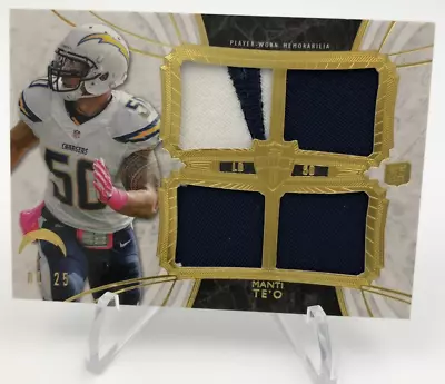 2013 MANTI TE'O RC QUAD JERSEY Topps Supreme RARE/25 Card SP CHARGERS NOTRE DAME • $5.99