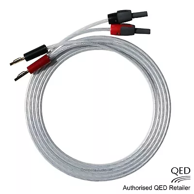 QED XT25 Performance Speaker Cable 2 X 1.5m Deltron BFA Banana Plugs Fitted PAIR • £36.95