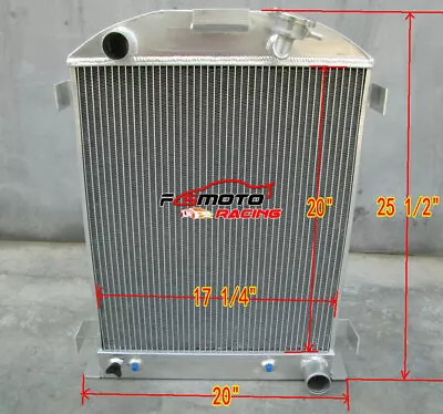 3 ROW Aluminum Radiator For 1932 32 FORD HI-BOY CHEVY Engine V8 Grill Shell AT • $149