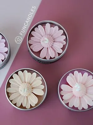 1pc Silicone Daisy Candle Molds Aluminum Tinplate Box Mold Candles Making Kit Su • $13.68