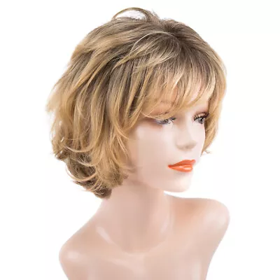 1PC Wig Lace Front Wig Wavy Party Hair Gabor Wigs For Short Miss Curly Wave • $16.52