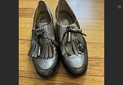 Marni Fringed Bronze Leather Brogues Size 8 • $85