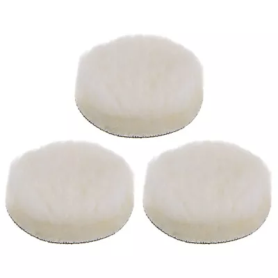 3pcs Wool Buffing Pads 3 Inch Polishing Pad Polishing Buffing Pad Hook And Loop • $7.03