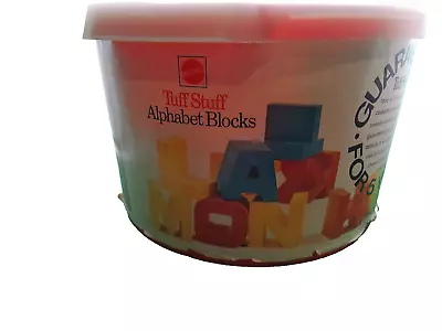 Mattel Tuff Stuff Alphabet Blocks In Tub 1971 • $24